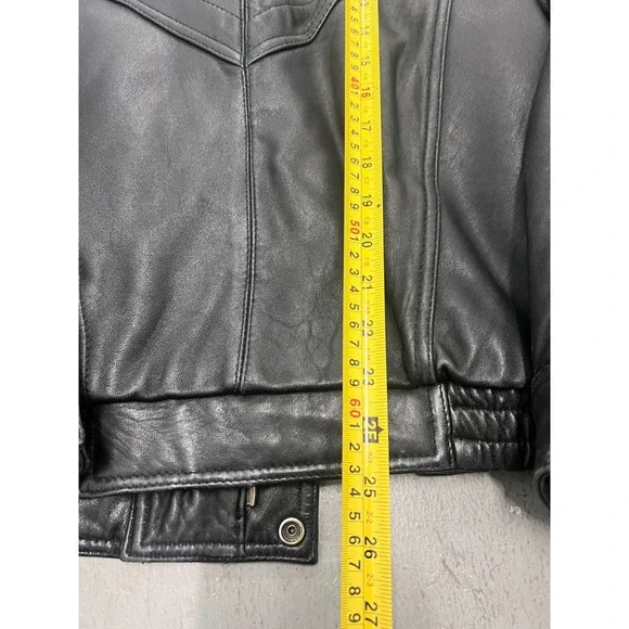 Vintage Mirage Geniune Leather Bomber Jacket Men's Black Made in Korea - Medium - Picture 9 of 13